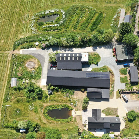 The Elvis & Kresse Farm from the air