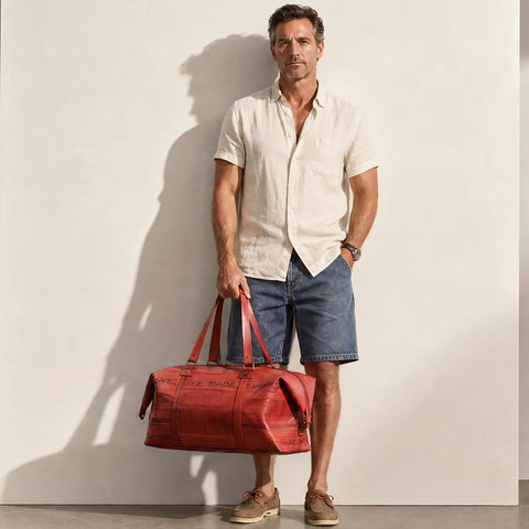 Elvis & Kresse Weekend bag, made from decommissioned fire-hose
