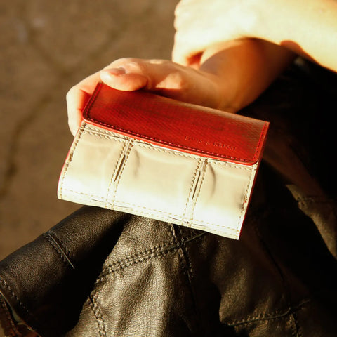 Folding Purse | Leather & Fire-hose