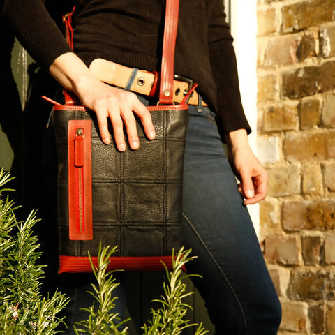 Reporter Bag | Leather & Fire-hose