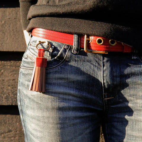 Tassel Keyring | Leather & Fire-hose