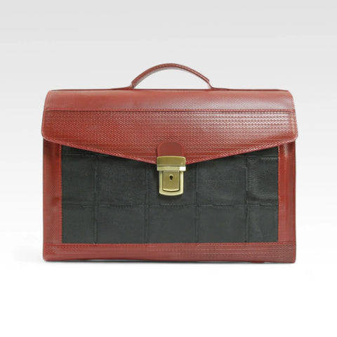 Continental Briefcase | Leather & Fire-hose