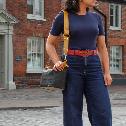 Boho Bag | Leather & Fire-hose