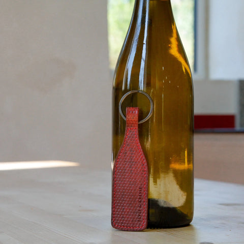 Elvis & Kresse Wine bottle key ring, sustainably made from genuine decommissioned London Fire Brigade fire-hose