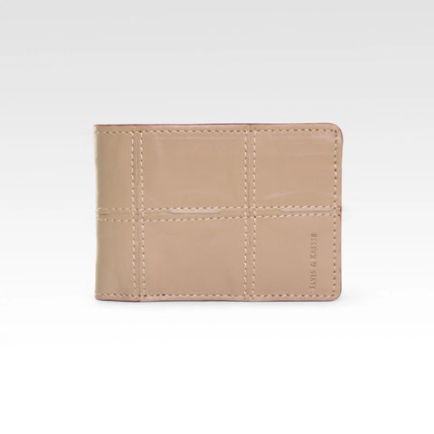 Elvis & Kresse Leather Wallet, sustainably made from upcycled Rolls Royce leather and recycled London Fire Brigade fire-hose