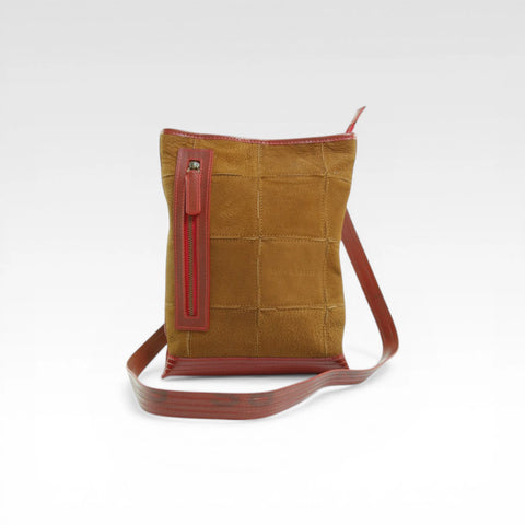 Elvis & Kresse Reporter Bag, sustainably made from upcycled Rolls Royce leather and recycled London Fire Brigade fire-hose