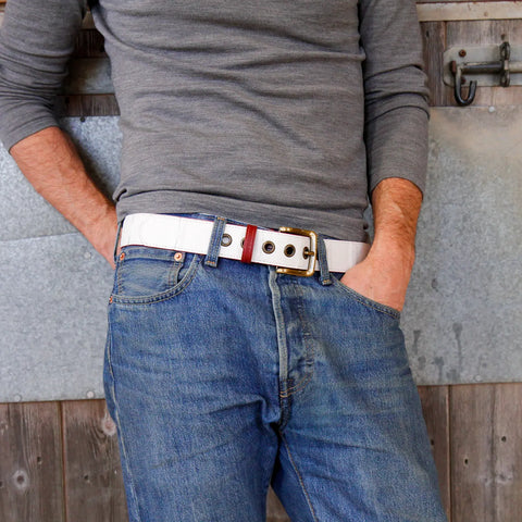 The Elvis & Kresse Signature Belt is ethically made using small-batch production and fair labour practices