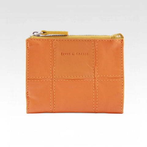 Elvis & Kresse Faversham Wallet, sustainably made from upcycled Rolls Royce leather and recycled London Fire Brigade firehose