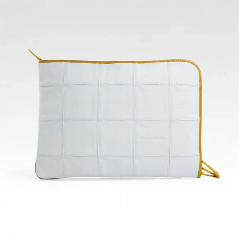 Elvis & Kresse Folio / Laptop Case, sustainably made from upcycled Rolls Royce leather and recycled London Fire Brigade fire-hose