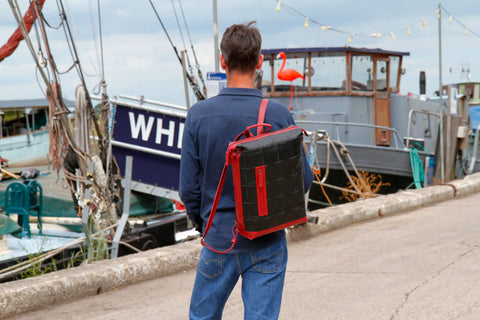 Large Backpack | Leather & Fire-hose