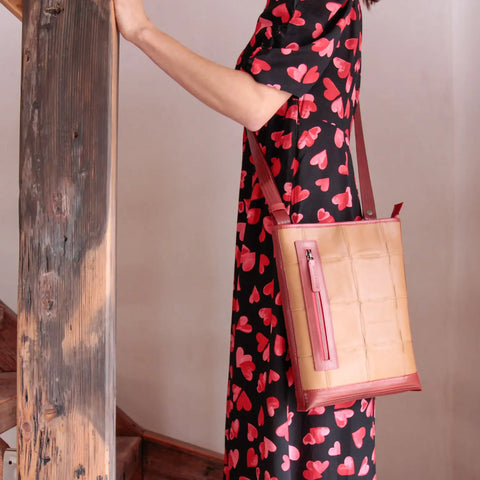 Reporter Bag | Leather & Fire-hose