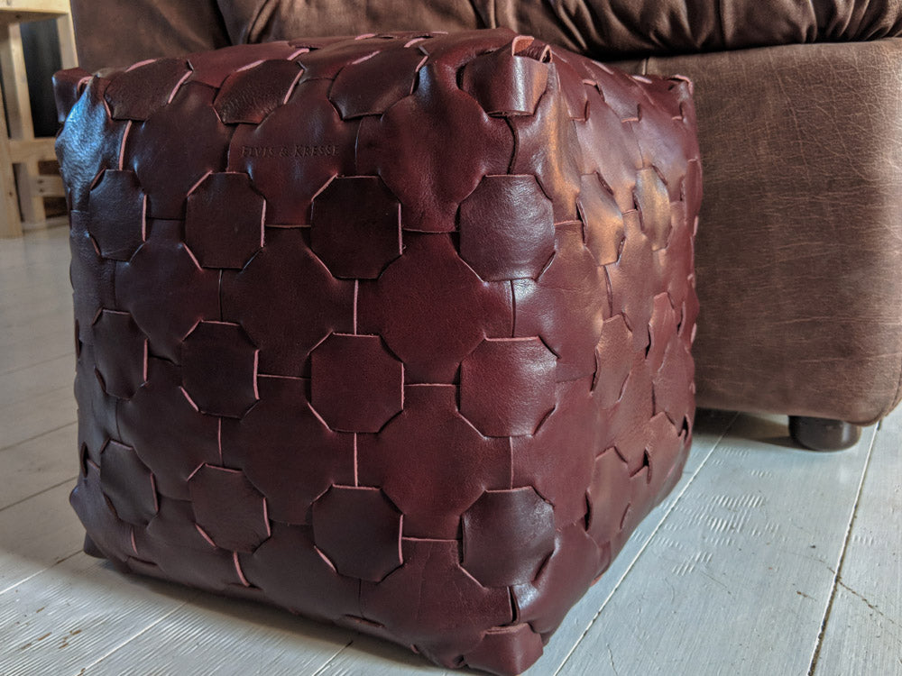 Elvis & Kresse Reclaimed Leather Cube - Large