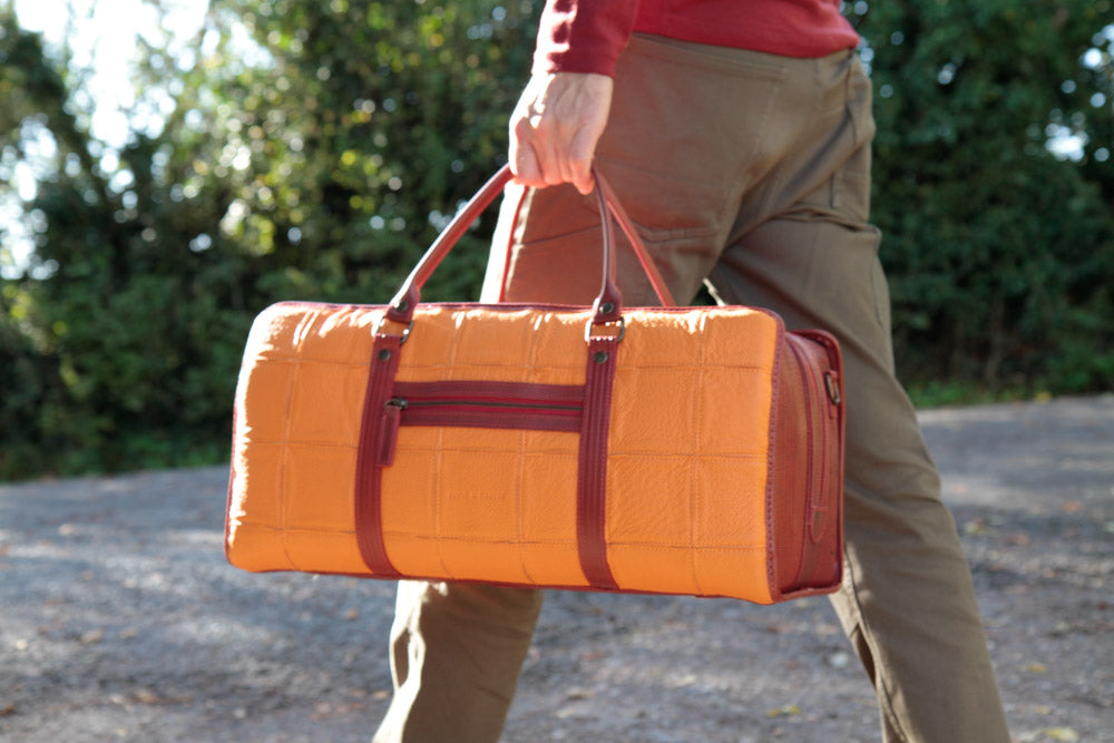leather travel bag
