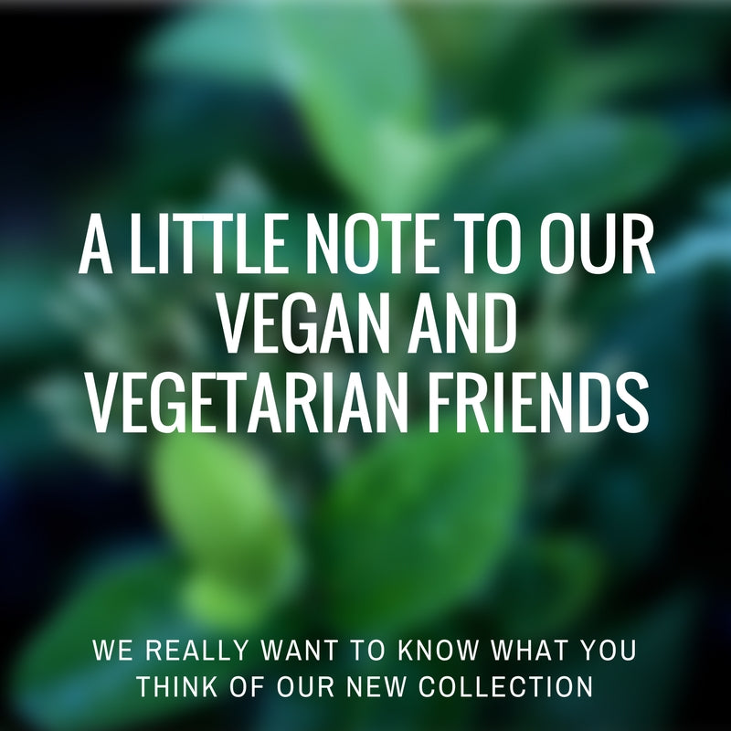 A little note to our vegan and vegetarian friends