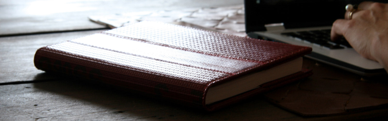 Personalised sustainable corporate gift idea - Notebook Cover - Elvis & Kresse fire-hose notebook