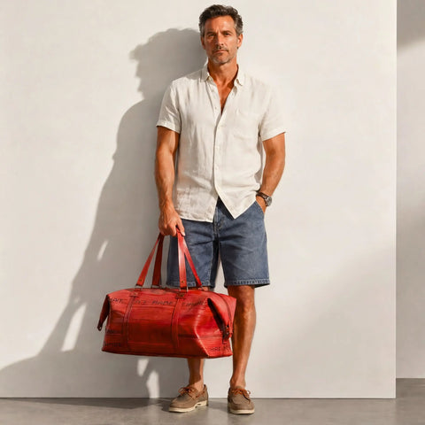 Elvis & Kresse Weekend bag, made from decommissioned fire-hose