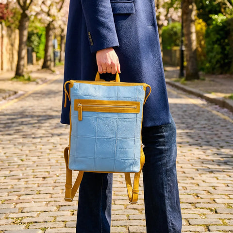 Small Backpack | Leather & Fire-hose