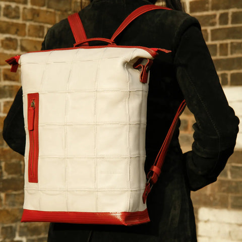 Large Backpack | Leather & Fire-hose
