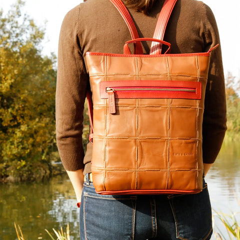 Small Backpack | Leather & Fire-hose