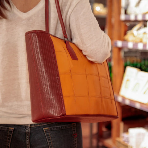 Classic Tote | Leather & Fire-hose