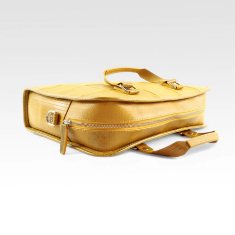 Compact Briefcase | Leather & Fire-hose