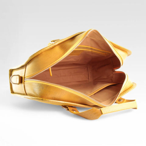 Compact Briefcase | Leather & Fire-hose