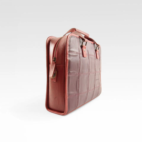 Compact Briefcase | Leather & Fire-hose