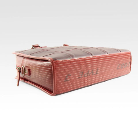 Compact Briefcase | Leather & Fire-hose