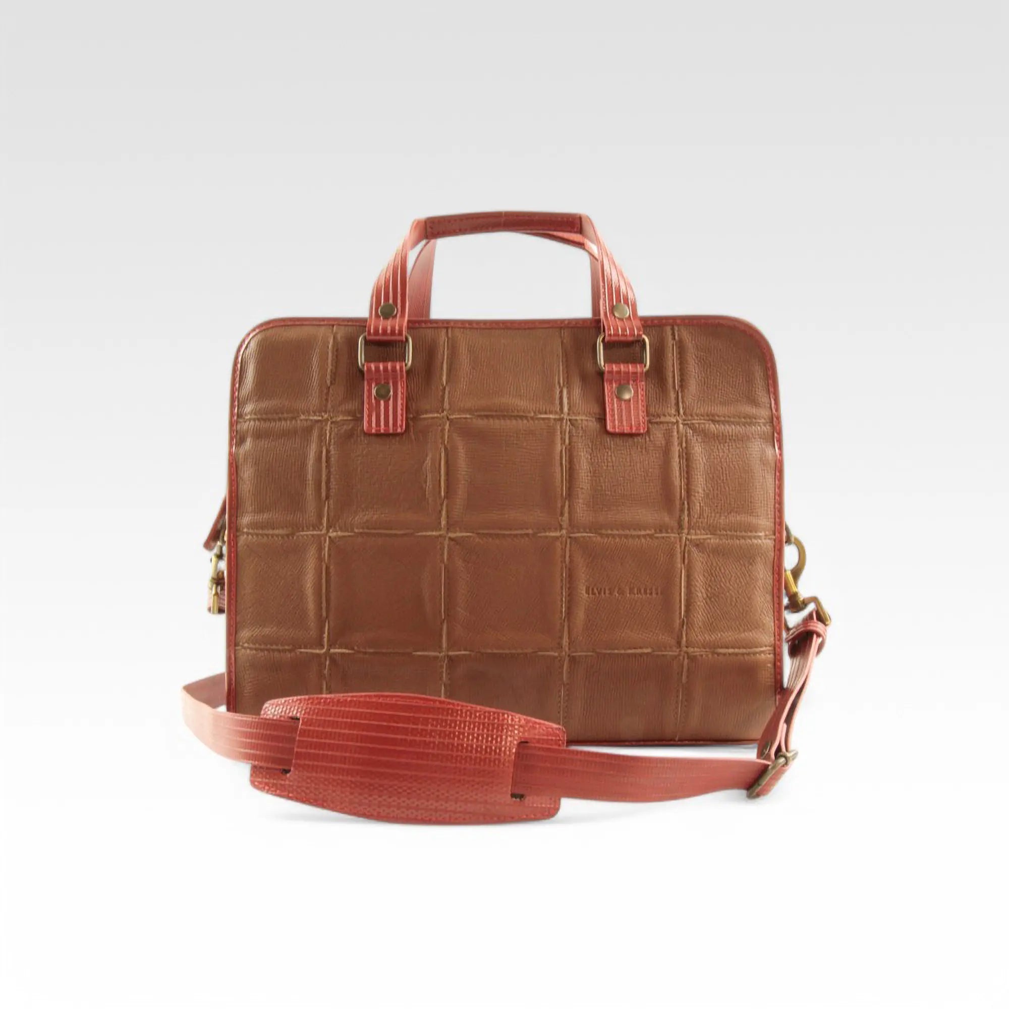 Compact Briefcase | Leather & Fire-hose