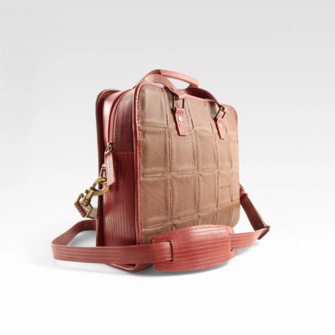 Compact Briefcase | Leather & Fire-hose
