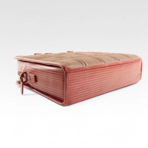 Compact Briefcase | Leather & Fire-hose