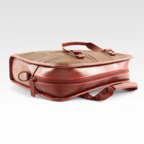 Compact Briefcase | Leather & Fire-hose