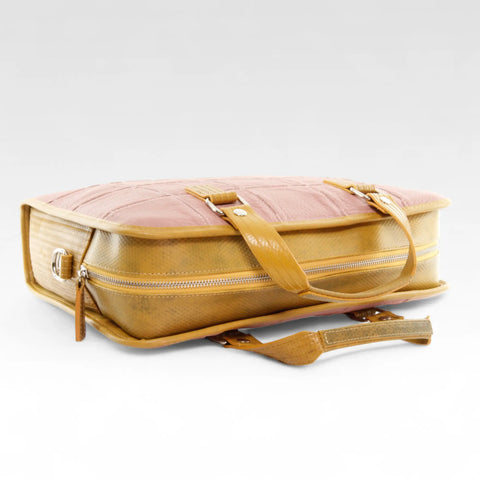 Compact Briefcase | Leather & Fire-hose