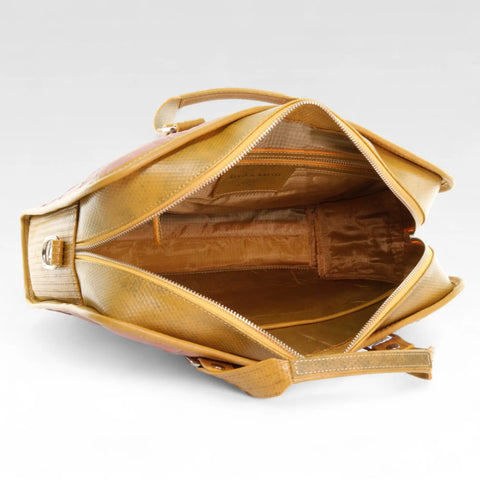 Compact Briefcase | Leather & Fire-hose