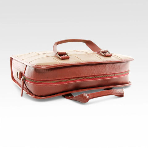 Compact Briefcase | Leather & Fire-hose