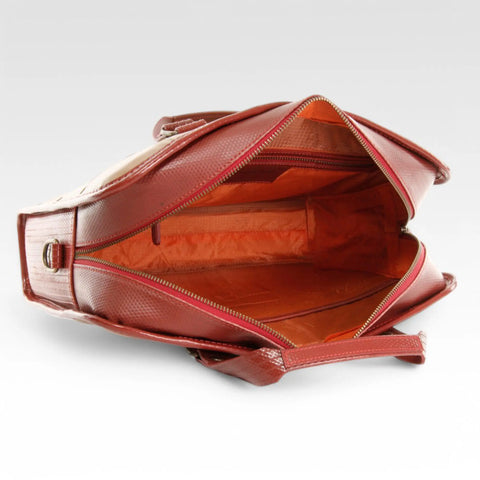 Compact Briefcase | Leather & Fire-hose