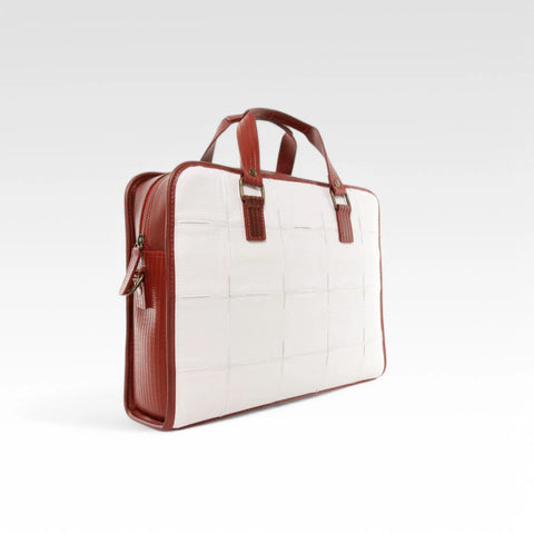 Compact Briefcase | Leather & Fire-hose