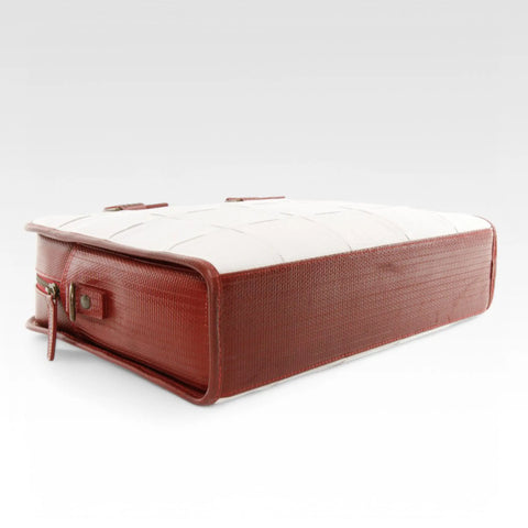 Compact Briefcase | Leather & Fire-hose