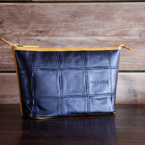 Cosmetics Case / Toiletry Bag | Leather & Fire-hose