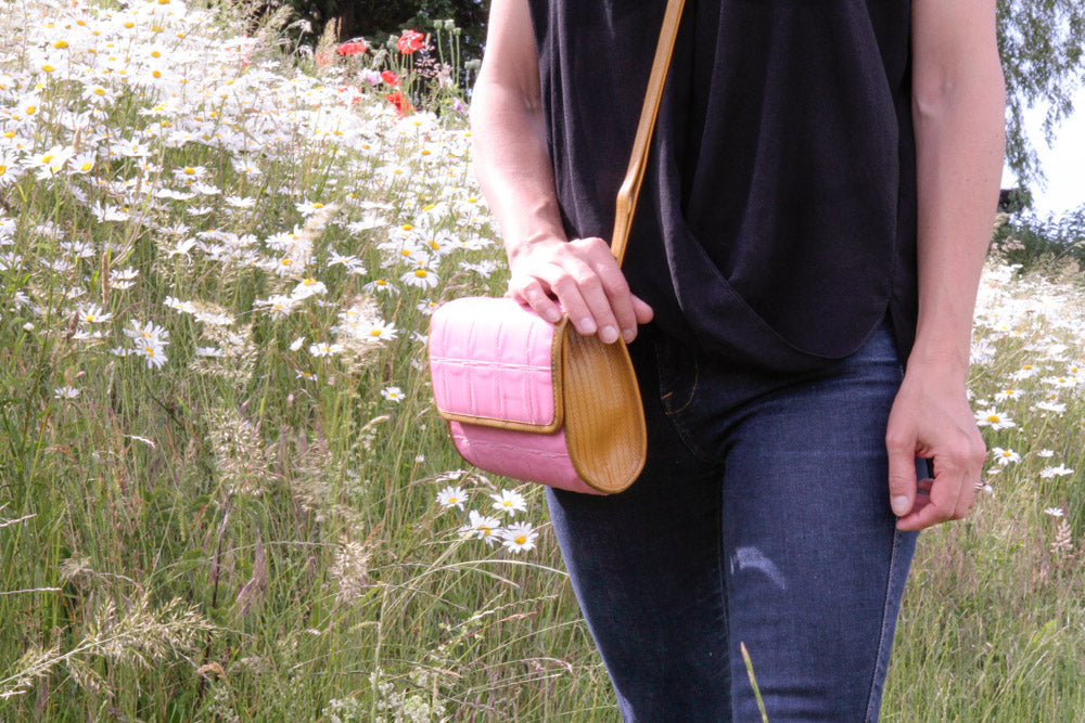 Recycled leather crossbody bag by Elvis & Kresse