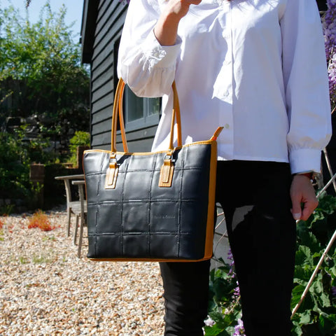 Small Tote | Leather & Fire-hose