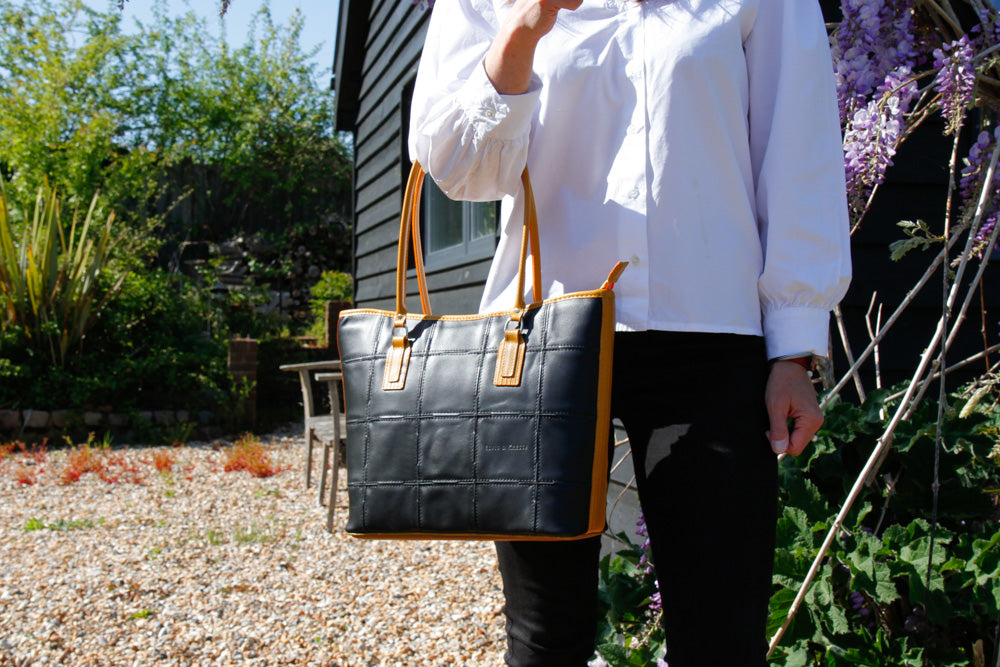 Small Tote | Leather & Fire-hose
