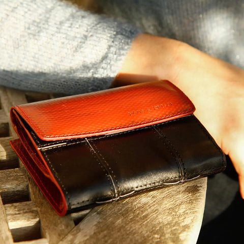 Folding Purse | Leather & Fire-hose