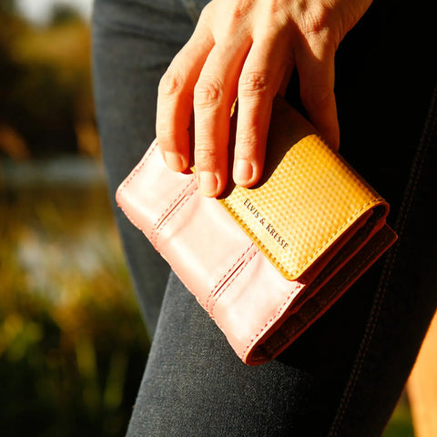 Folding Purse | Leather & Fire-hose