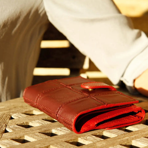 Folding Purse | Leather & Fire-hose