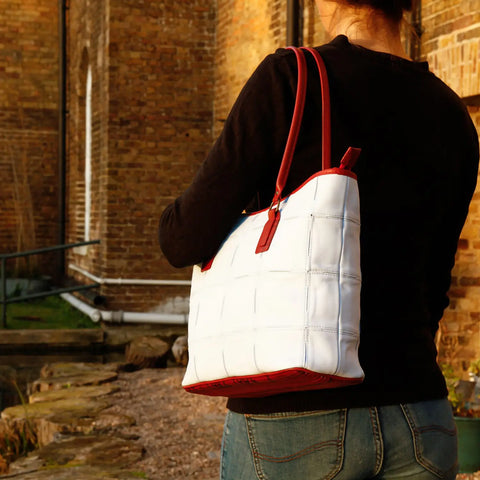 Small Tote | Leather & Fire-hose