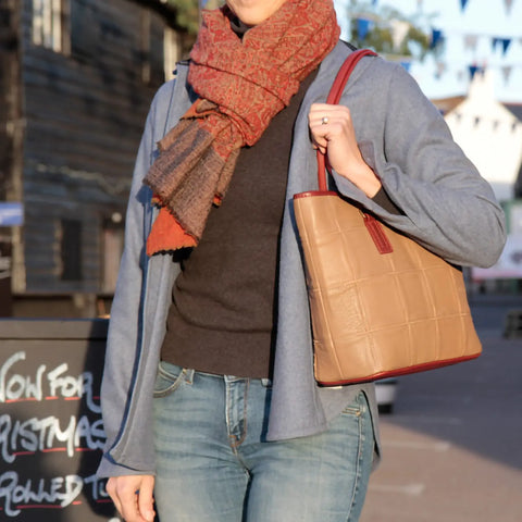 Small Tote | Leather & Fire-hose