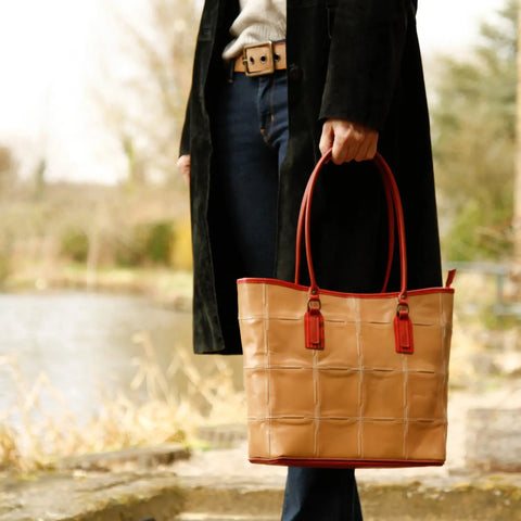 Small Tote | Leather & Fire-hose