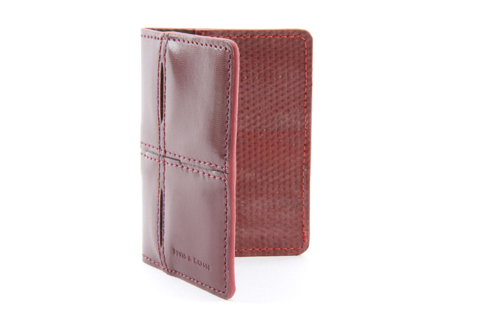Recycled leather card holder by Elvis & Kresse