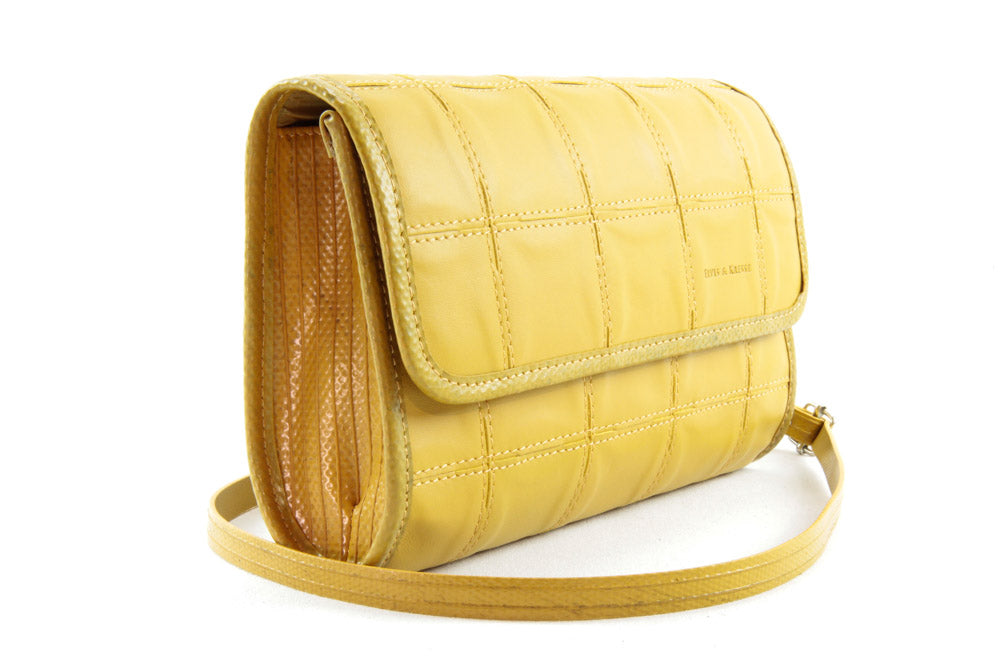 Recycled leather crossbody bag by Elvis & Kresse